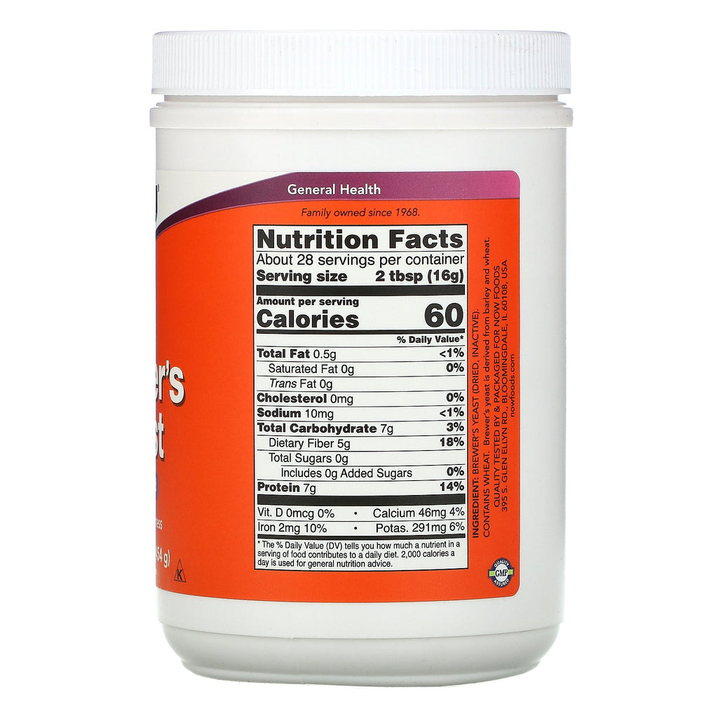 خميرة البيرة 454 غرام Now Foods, Brewer's Yeast, Super Food (Best Before 01-08-2027) خميرة البيرة 454 غرام Now Foods, Brewer's Yeast, Super Food (Best Before 01-08-2027)