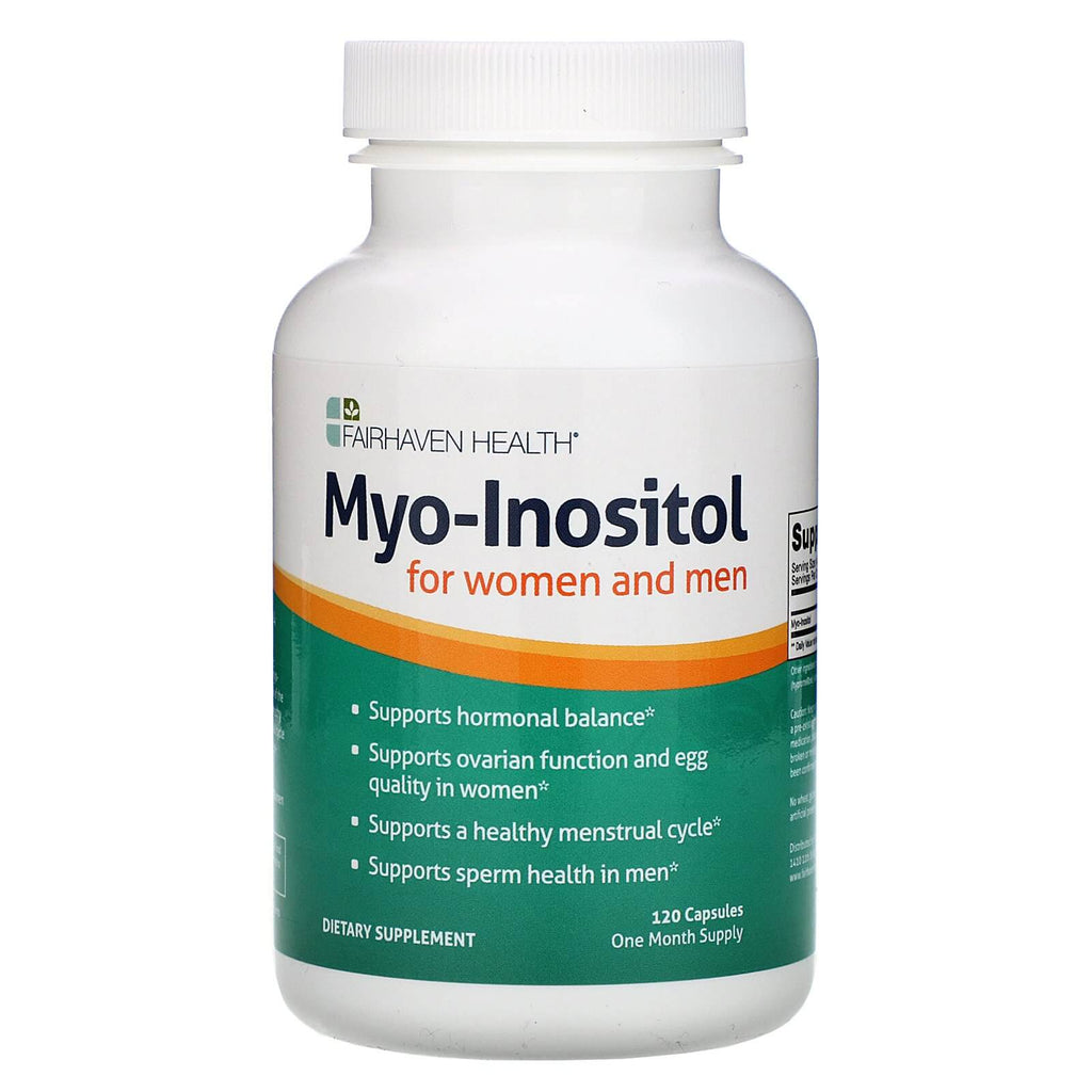 ميو إينوزيتول فيتامين ب8 500 ملغم 120 كبسولة Fairhaven Health‏, Myo-Inositol Vitamin B8 (Best Before 01-04-2024)