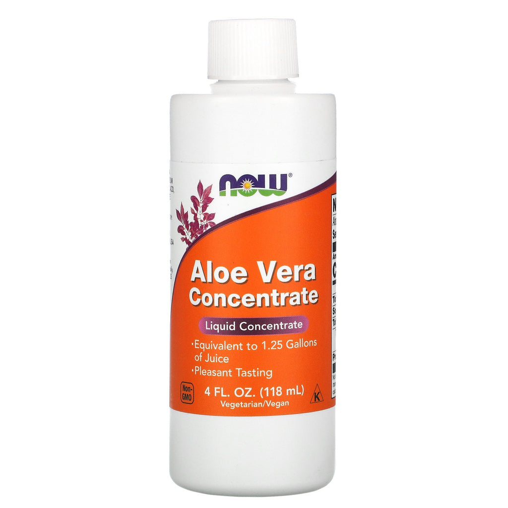 الوفيرا فائق التركيز 40:1 118 مل يعادل 4.72 لتر NOW Foods Aloe Vera Concentrate