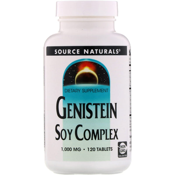 صويا كومبلكس غير معدلة وراثياً 1000مجم 120 قرص Genistein Soy Complex (Best Before 01-07-2025)