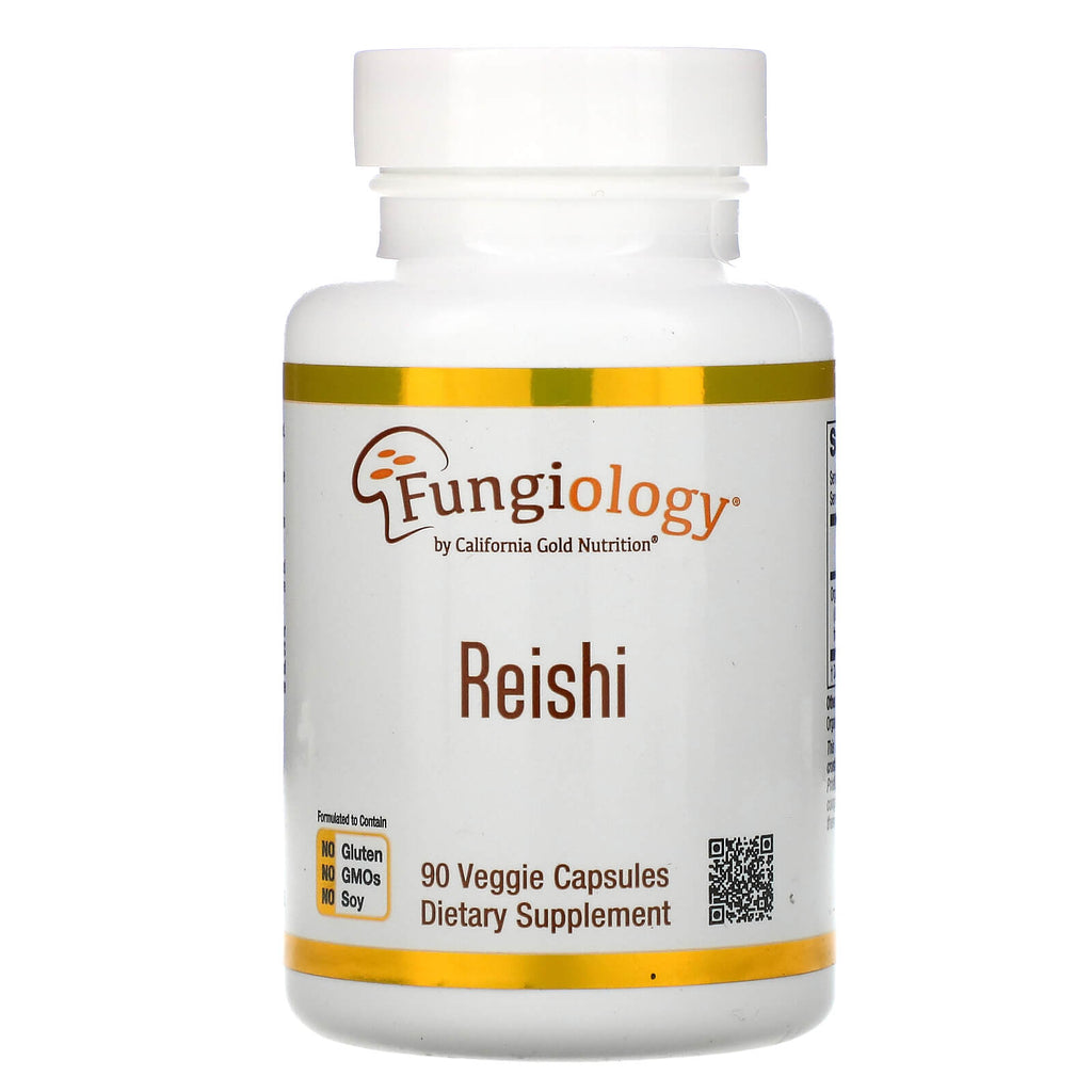 فطر ريشي 600 ملغم 90 كبسولة Reishi (Ganoderma Lucidum), Full-Spectrum, Certified Organic (Best Before 01-12-2024)