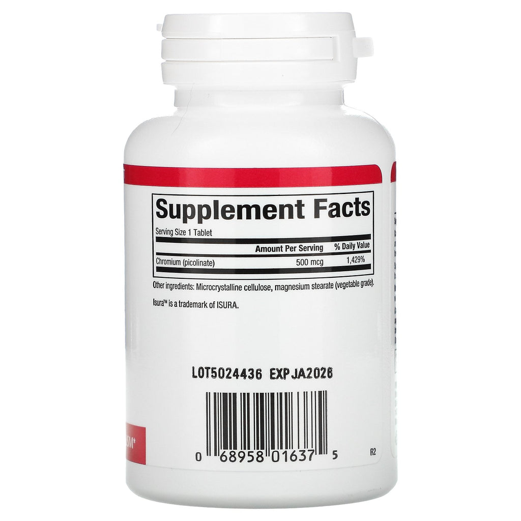 كروميوم بيكولينيت 500 ميكرو جرام، 90 كبسولة Chromium Picolinate كروميوم بيكولينيت 500 ميكرو جرام، 90 كبسولة Chromium Picolinate