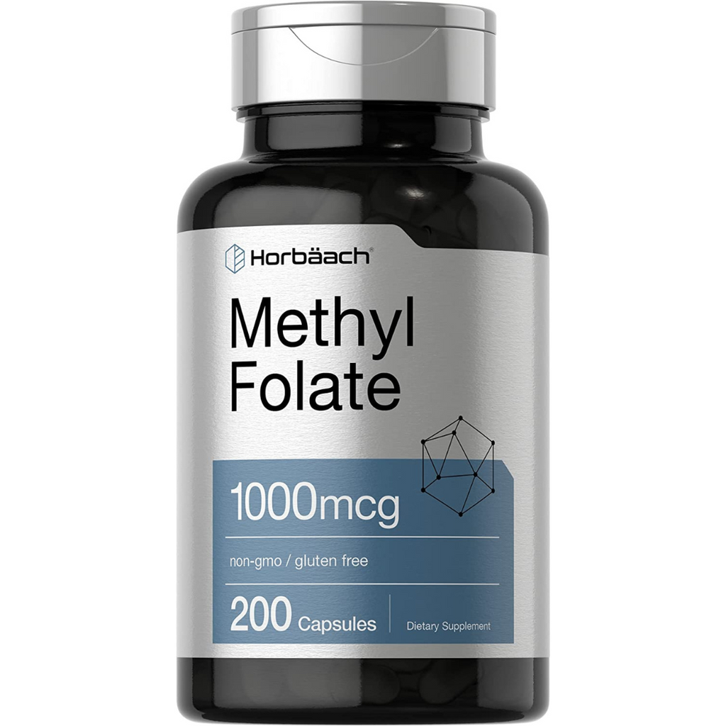 حمض الفوليك ميثيل (ب9) 1000 مكجم 200 كبسولة Horbäach Methyl Folate (Vitamin B9 / folic acid )