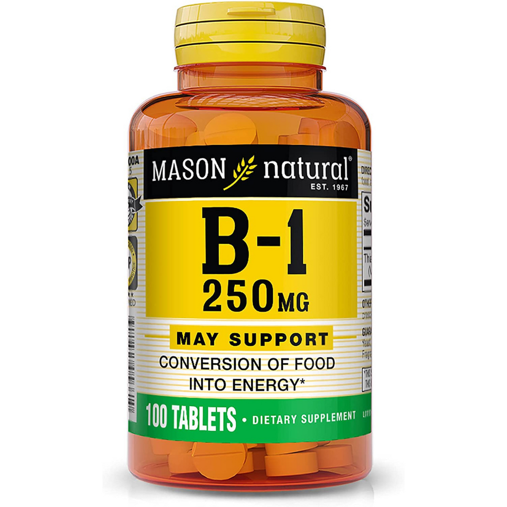 فيتامين ب1 (ثيامين) 250 ملغم 100 قرص Mason Natural‏, Vitamin B1