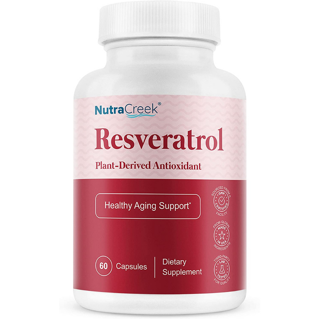 ريسفيراترول طبيعي 600 ملجم بالقوة المضاعفة 50% ترانس 60 كبسولة NutraCreek Resveratrol Japanese Knotweed 50% Trans-Resveratrol (Best Before 01-10-2024)