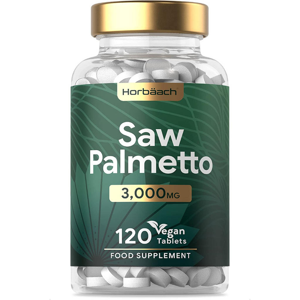خلاصة بلميط منشاري قوة عالية (20:1) يعادل 3000 ملجم 120 قرص Horbäach Saw Palmetto Berry Extract (20:1) High Strength (Best Before 01-05-2024)