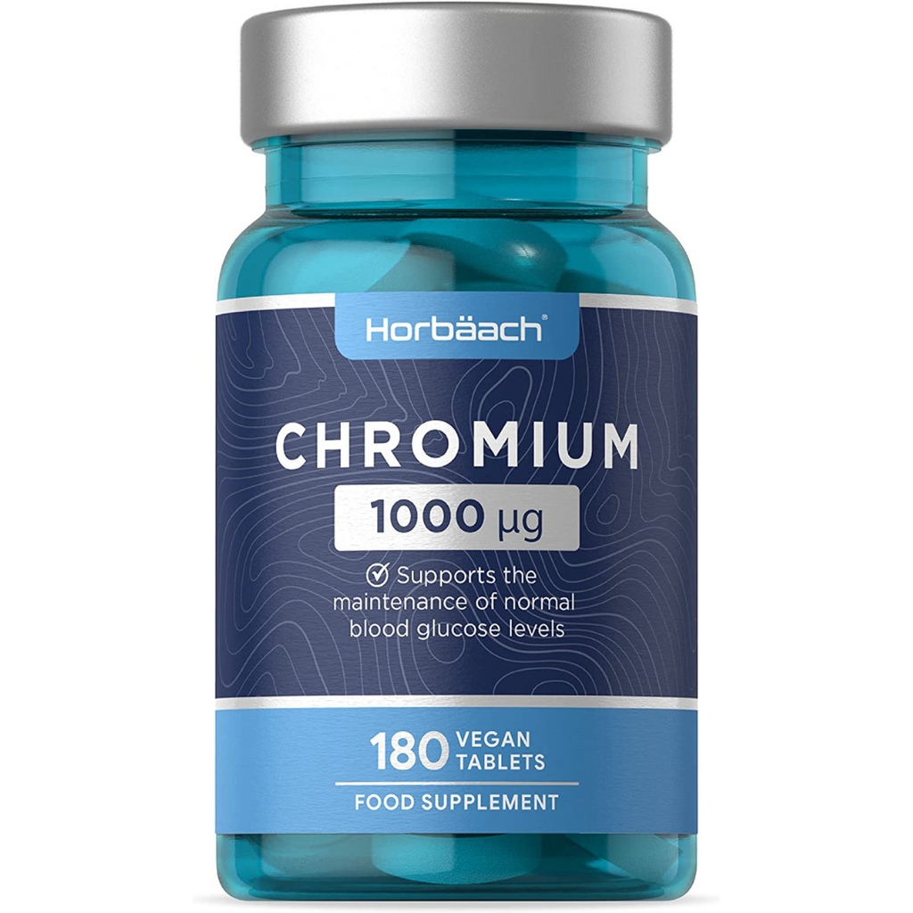 كروميوم بايكلونيت 1000 مكجم 180 قرص Horbäach Chromium Picolinate (Best Before 01-07-2024)