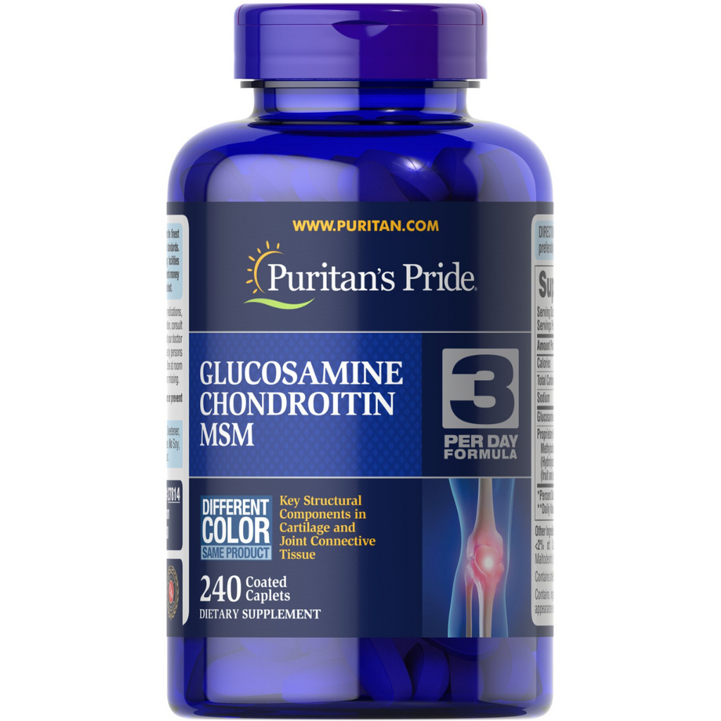 تركيبة ممتازة للمفاصل 896 ملغم  240 قرص Puritan's Pride Glucosamine, Chondroitin & MSM Formula