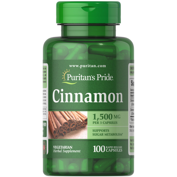 مستخلص قرفة تعادل 1400 ملغم 100 كبسولة Puritan's Pride Cinnamon Extract (Best Before 01-04-2028)