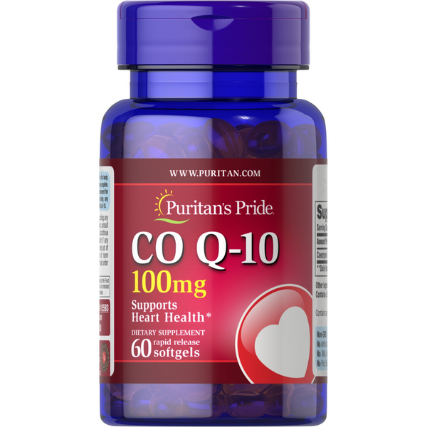 إنزيم كيو 10, 100 ملغم, 60 حبة Puritan's Pride Co Q10 Q-SORB™ NON-GMO (Best Before 01-05-2028)
