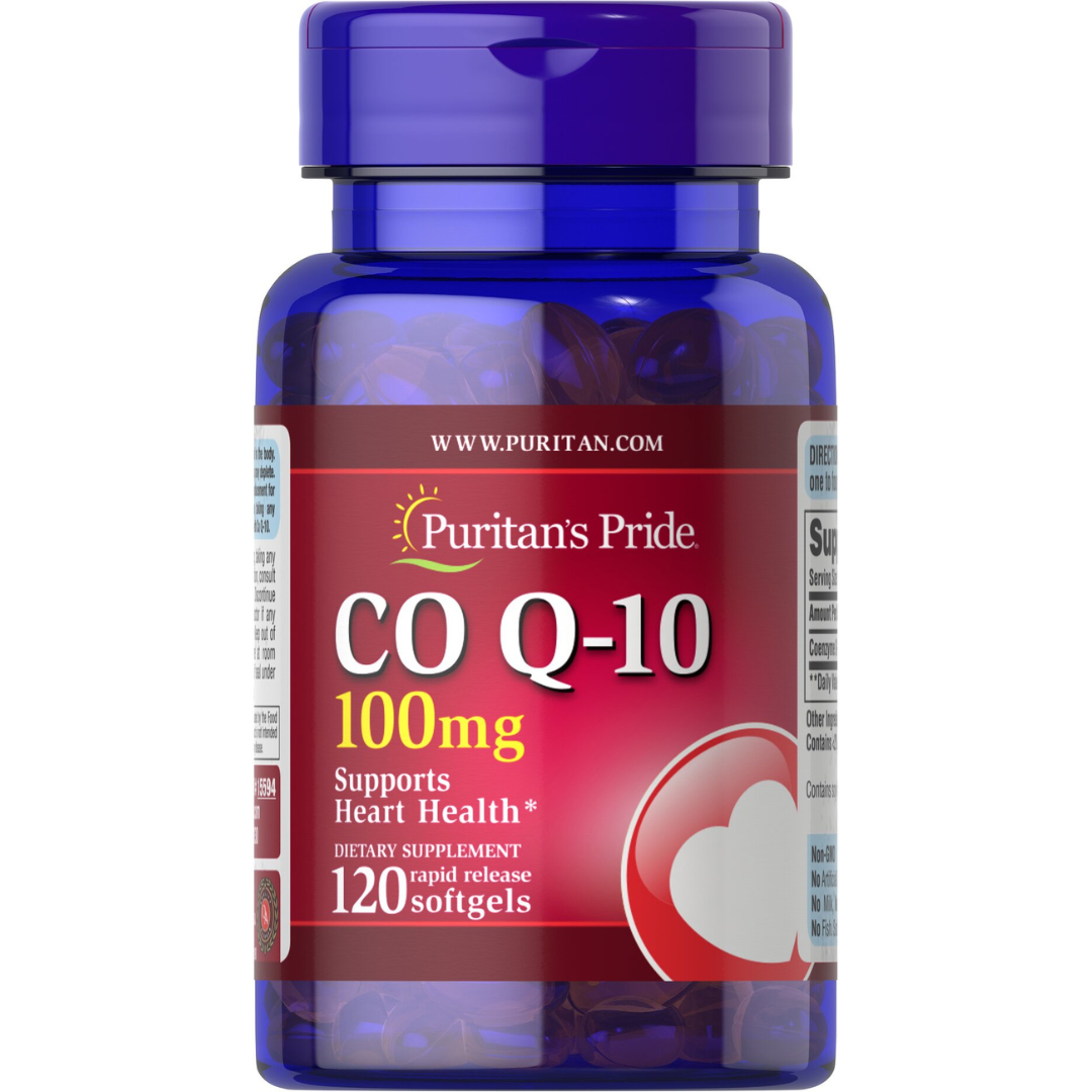 إنزيم كيو 10, 100ملغم, 120 حبة Puritan's Pride Co Q10 Q-SORB™ NON-GMO (Best Before 01-12-2028)