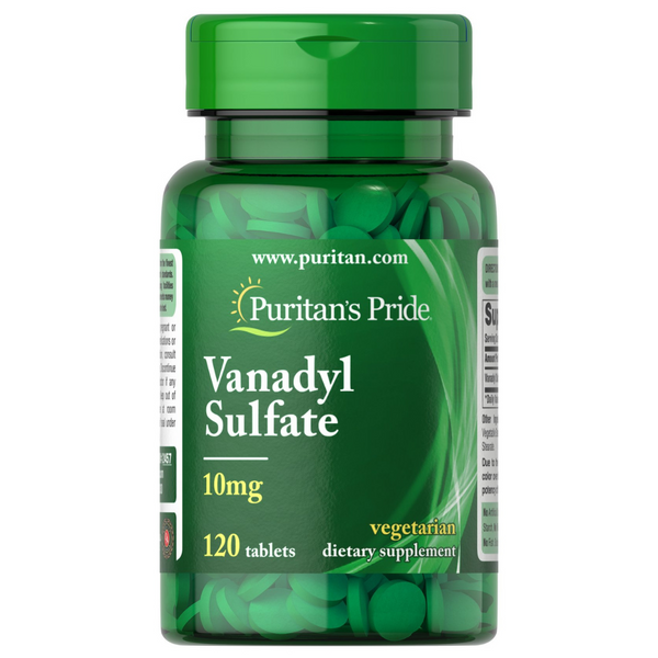 فاناديوم 2000 ميكرو 120 قرص Puritan's Pride Vanadyl Sulfate (Vanadium) (Best Before 01-04-2026)