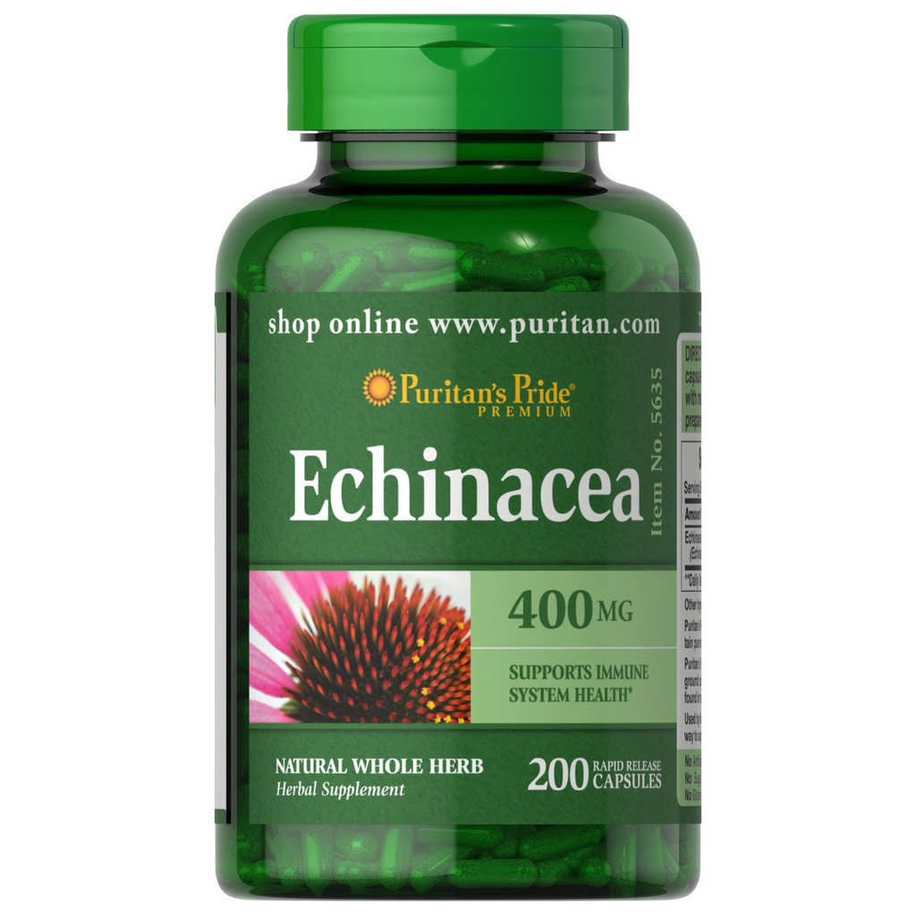 قنفذية / اخناسيا 400 ملجم 200 كبسولة Puritan's Pride Echinacea (Best Before 01-02-2027) قنفذية / اخناسيا 400 ملجم 200 كبسولة Puritan's Pride Echinacea (Best Before 01-02-2027)