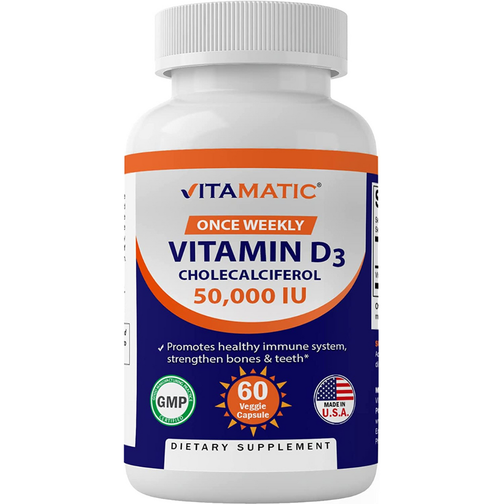 فيتامين د3 50,000 وحدة 60 كبسولة Vitamatic Vitamin D3 Progressive Formula (Best Before 01-10-2026)
