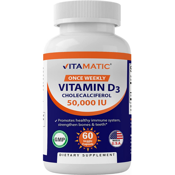 فيتامين د3 50,000 وحدة 60 كبسولة Vitamatic Vitamin D3 Progressive Formula (Best Before 01-09-2027)