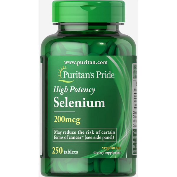 سيلينيوم من الخميرة الطبيعية 200 مكجم 250 قرص Puritan's Pride Selenium