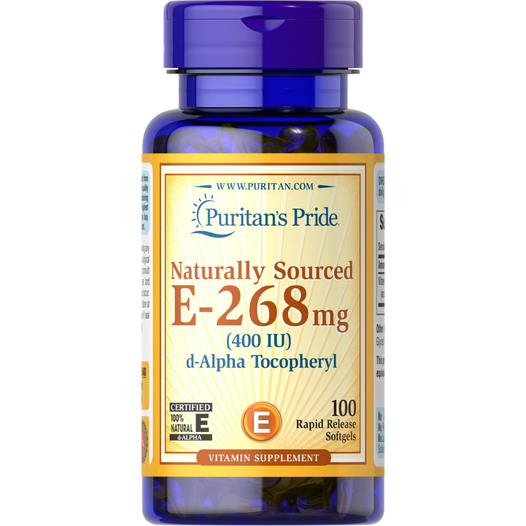 فيتامين إي طبيعي 400 وحدة 100 حبة Puritan's Pride Vitamin E Naturally Sourced (Best Before 01-02-2027)