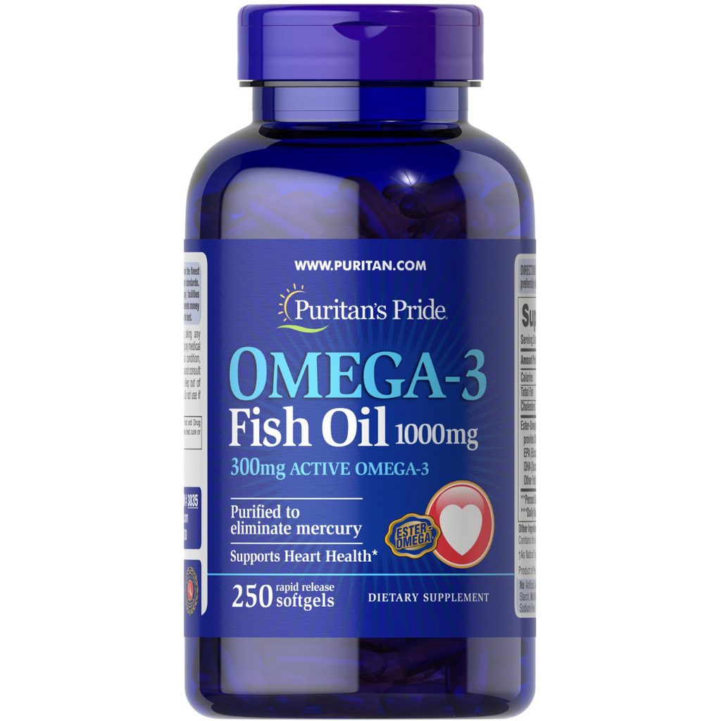زيت السمك اوميجا 3 1000 ملجم 250 حبة Puritan's Pride Omega-3 Fish Oil 300 mg EPA & DHA