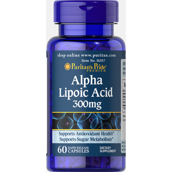 حمض الفا ليبويك 300 ملجم 60 كبسولة  Puritan's Pride Alpha Lipoic Acid ( Thioctic acid ) (Best Before 01-10-2027)