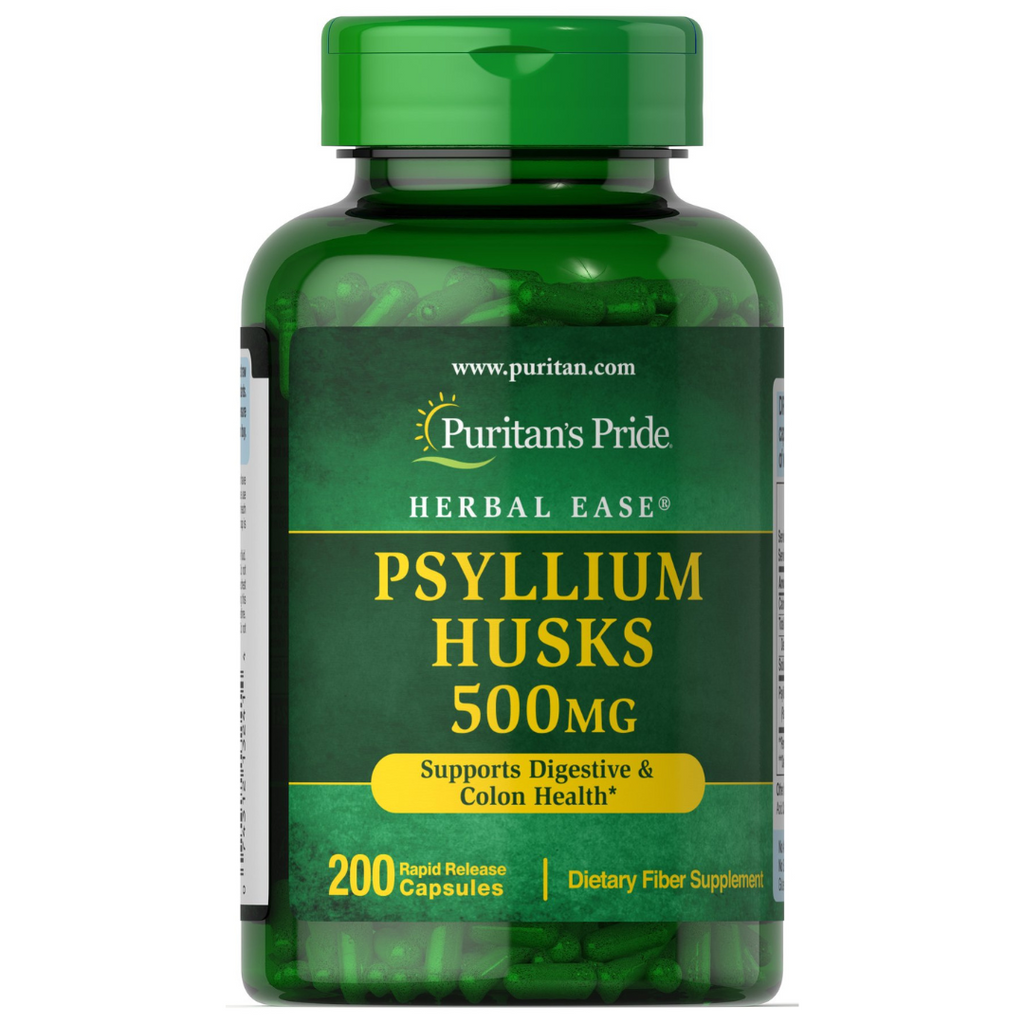 قشور السيليوم 500 ملجم 200 كبسولة Puritan's Pride Psyllium Husks