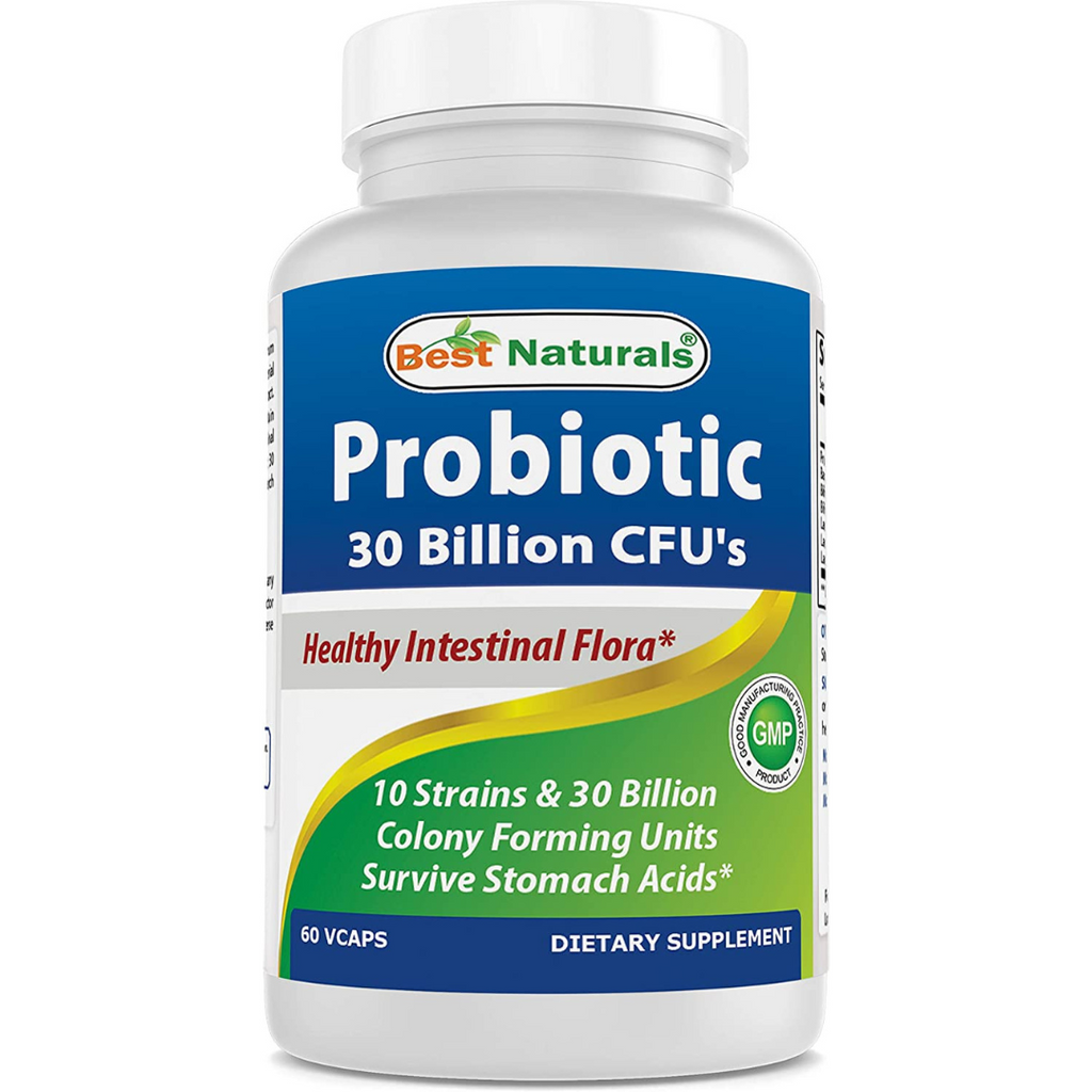بروبيوتك 30 مليار وحدة 10 سلالات 60 كبسولة Best Naturals Probiotic 10 Strains & 30 Billion CFU Intestinal Flora