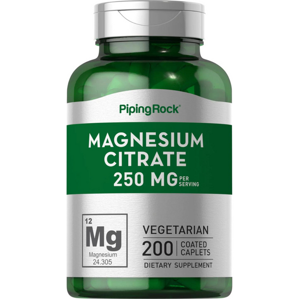 مغنيسيوم ستريت 125 ملغم 200 قرص PipingRock Magnesium Citrate