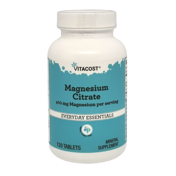 مغنيسيوم ستريت بالقوة المضاعفة 200 ملغم 120 قرص Vitacost Magnesium Citrate (Best Before 01-04-2025)