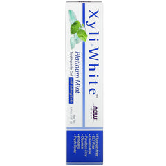 معجون اسنان طبيعي بالنعناع البلاتيني بدون فلورايد 181 غرام Toothpaste Gel Refreshmint Now Foods‏ XyliWhite (Best Before 01-01-2026)