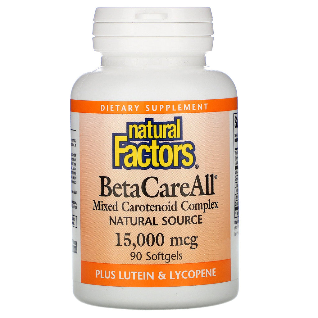 فيتامين أ طبيعي بيتا كاروتين 15.000 ميكرو غرام مع كارتونويد 90 كبسولة Vitamin A BetaCareAll