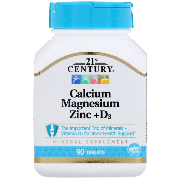 كالسيوم و مغنيسيوم و زنك و د3 90 قرص  Calcium Magnesium Zinc + D3 (Best Before 01-01-2025)