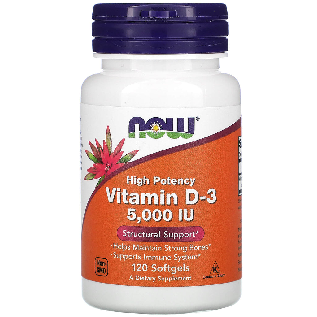 فيتامين د3 5000 وحدة 120 حبة Now Foods Vitamin D3