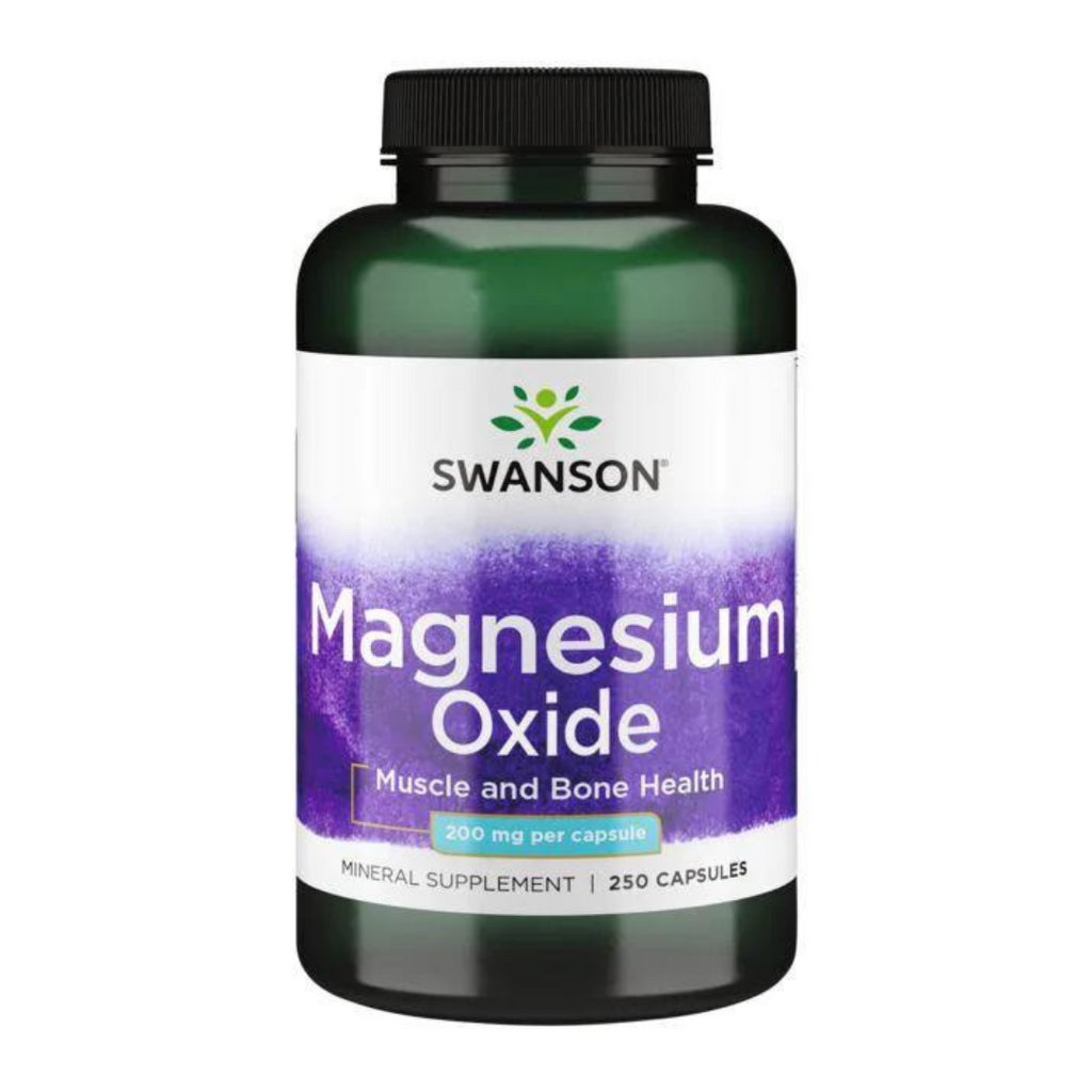 مغنيسيوم اوكسايد 200 ملجم 250 كبسولة Swanson Magnesium Oxide