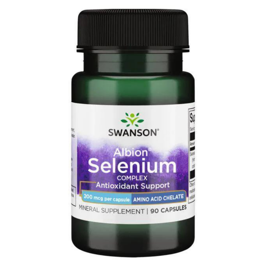 سيلينيوم كليتد كومبلكس 200 مكجم 90 كبسولة Swanson Albion Selenium Chelated Complex (Best Before 01-09-2028)