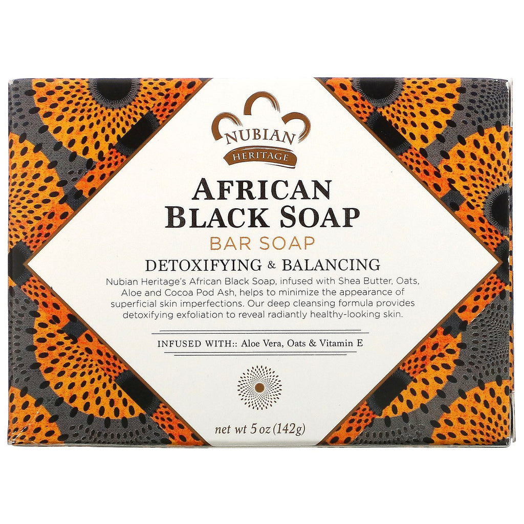 الصابون الافريقي الطبيعي الأسود 142 جرام Nubian Heritage African Black Soap