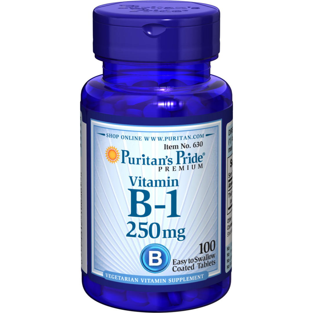 فيتامين ب1 (ثيامين) 250 ملغم 100 قرص Puritan's Pride Vitamin B1 (Thiamine) (Best Before 01-02-2027)