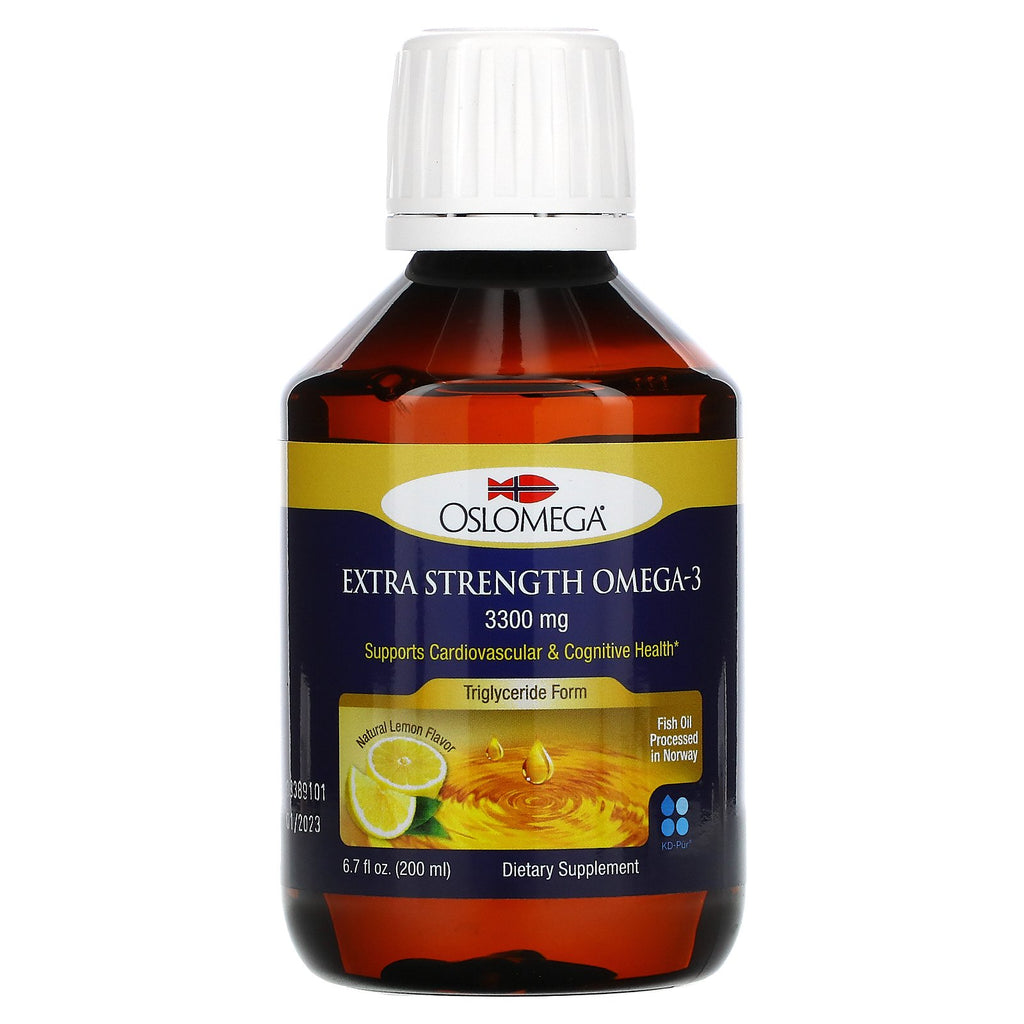 اوميجا 3 نرويجي بالقوة المضاعفة والدرجة الدوائية 200 مل Oslomega, Extra Strength Omega 3 Fish Oil  ---- 2200 EPA/880 DHA