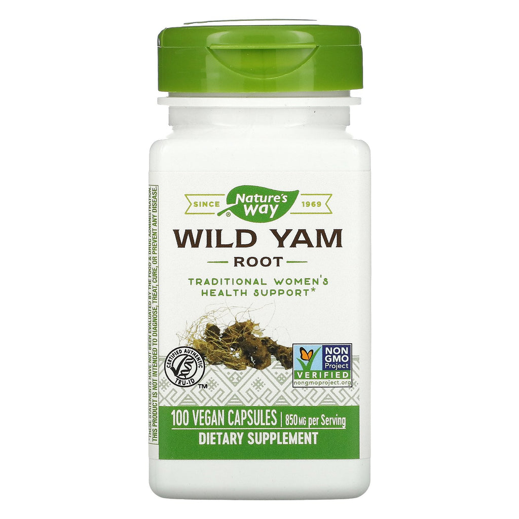 جذور اليام البرية، 850 ميكروجرام، 100 كبسولة Wild Yam Root جذور اليام البرية، 850 ميكروجرام، 100 كبسولة Wild Yam Root