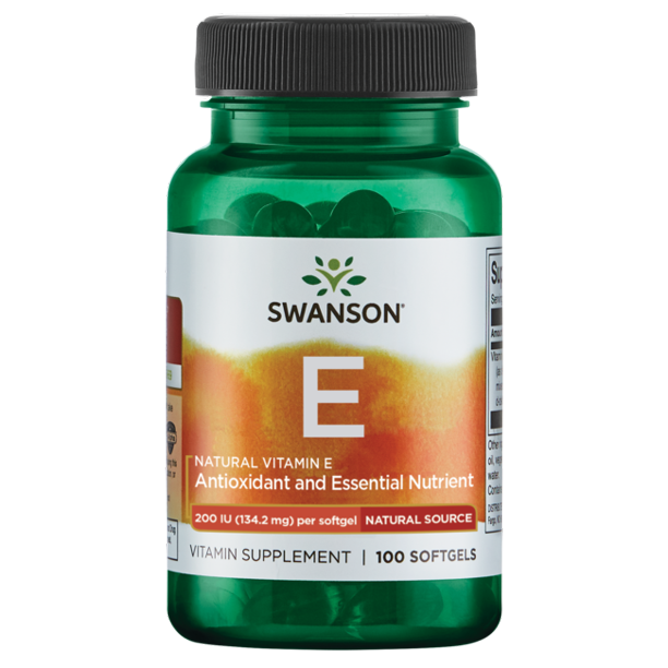 فيتامين إي طبيعي 200 وحدة 100 حبة Swanson Natural Vitamin E (Best Before 01-05-2024)