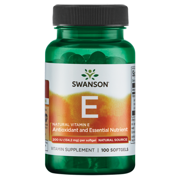 فيتامين إي طبيعي 200 وحدة 100 حبة Swanson Natural Vitamin E (Best Before 01-05-2024)