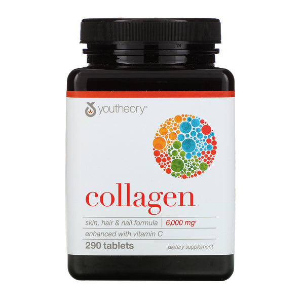 كولاجين مع فيتامين سي 1000 ملغم 290 كبسولة youtheory Collagen (Best Before 01-05-2027)