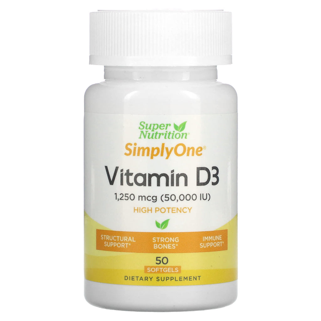 فيتامين د3 50,000 وحدة 50 حبة Super Nutrition Simply One Vitamin D3 (Best Before 01-12-2026)