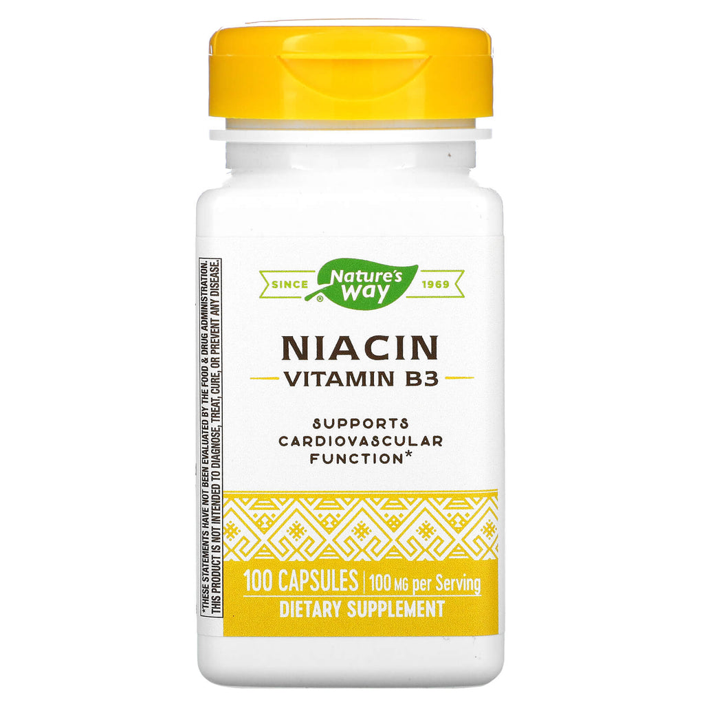 فيتامين ب3 نياسين 100 ملغم 100 كبسولة Niacin, Vitamin B3 (Best Before 31-03-2025)