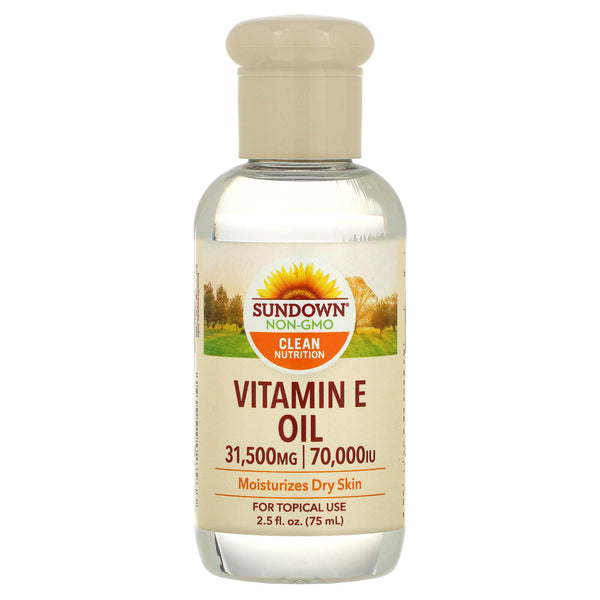 زيت فيتامين هـ (إي)، 70,000 وحدة 75 مل Sundown Naturals‏ Vitamin E Oil (Best Before 01-01-2024)