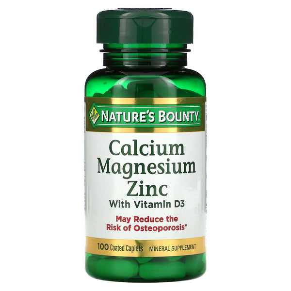 كالسيوم ومغنيسيوم وزنك مع فيتامين د3 100 كبسولة Calcium Magnesium Zinc with Vitamin D3