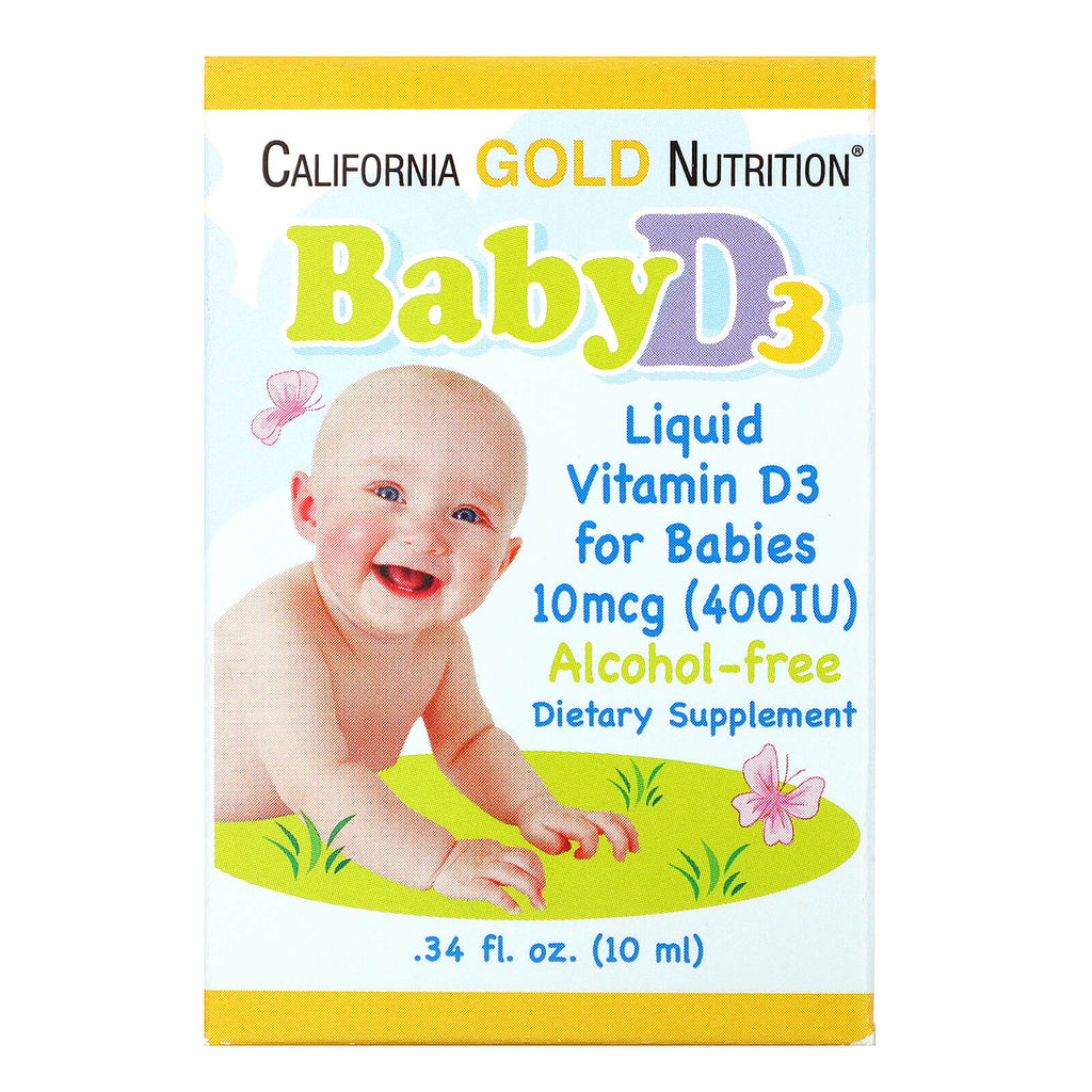 قطرات فيتامين د3 للرضع، 400 وحدة 10مل California Gold Nutrition, Baby Vitamin D3
