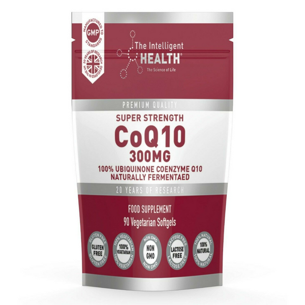 الأنزيم المساعد كيو 10 عالي الامتصاص الجرعة القصوى 300 ملجم 90 حبة The Intelligent Health CoQ10 Ubiquinone High Absorption Q10 Coenzyme (Best Before 01-08-2027)