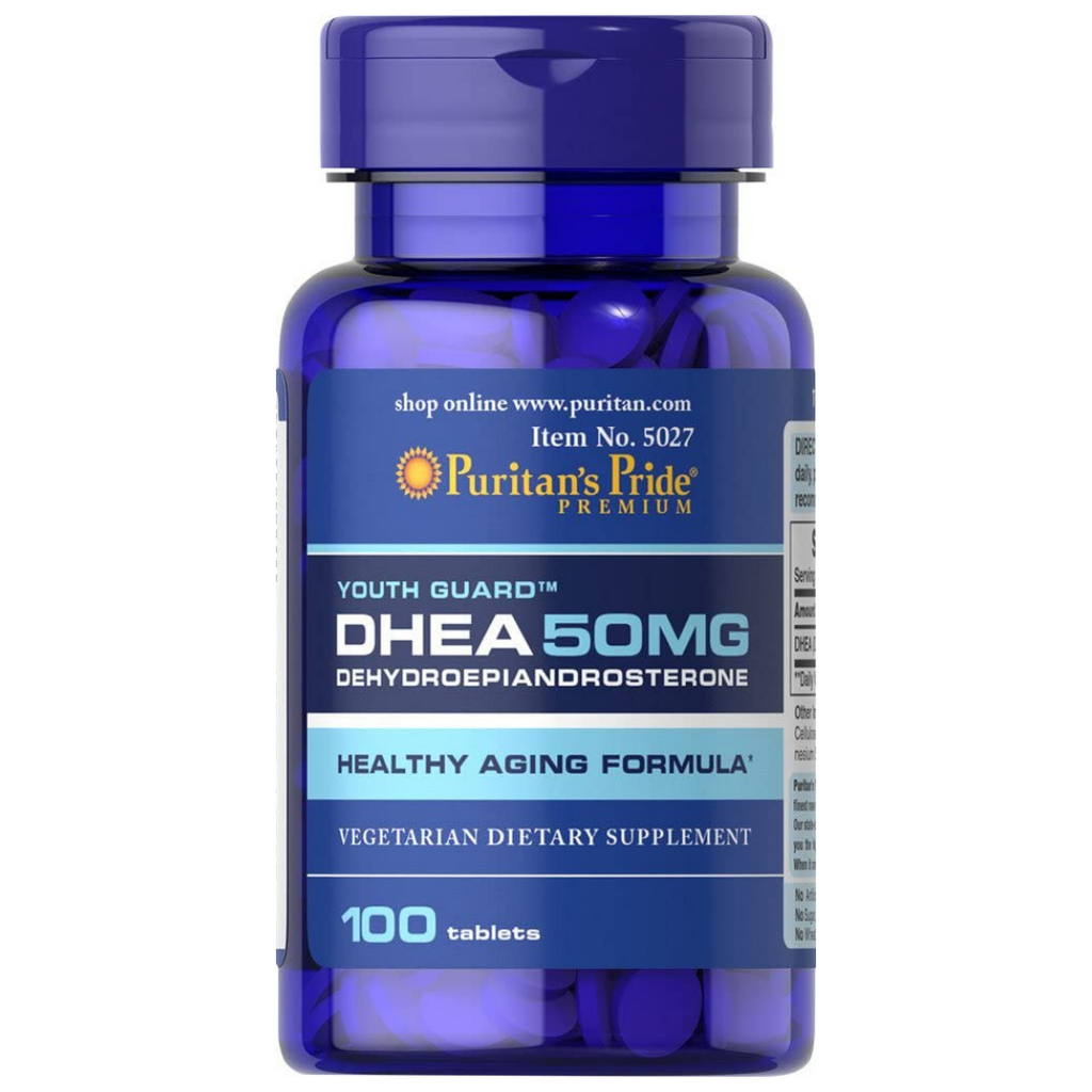 DHEA, Anti-Aging 50 mg 100 Tablets by Puritan's Pride (Best Before 01-04-2026)