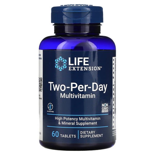 فيتامينات متعددة قرصين يوميا الأفضل 60 قرص Life Extension, Two-Per-Day Multivitamin (Best Before 01-05-2025)