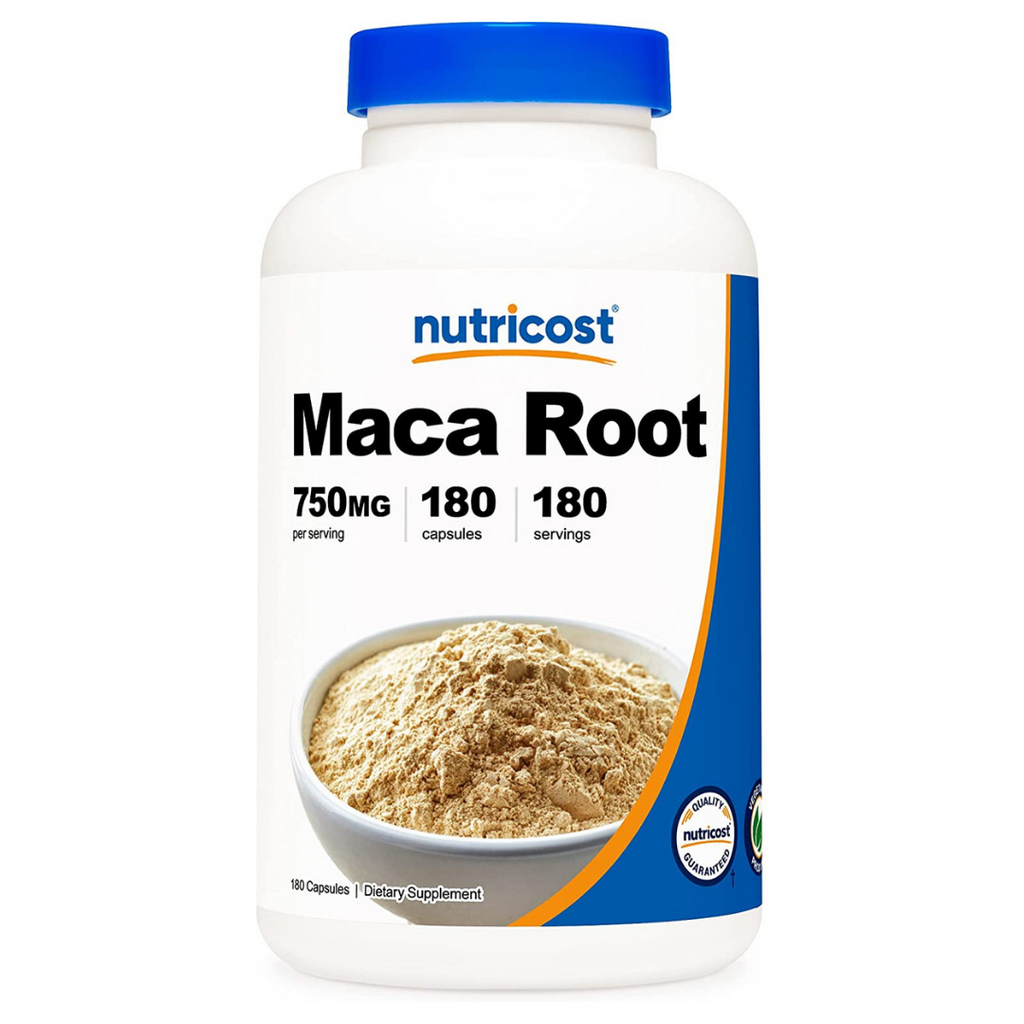 ماكا عضوية 750 ملجم 180 كبسولة Nutricost Organic Maca Root (Best Before 01-04-2024)