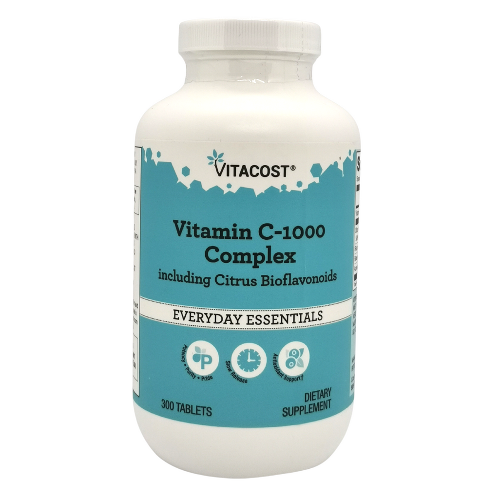 فيتامين سي كومبلكس 1000 ملجم مع بيوفلافونويد ومغذيات نباتية تعادل 670 ملغم 300 قرص Vitacost Vitamin C-1000 Complex Including Citrus Bioflavonoids (Best Before 01-07-2025)